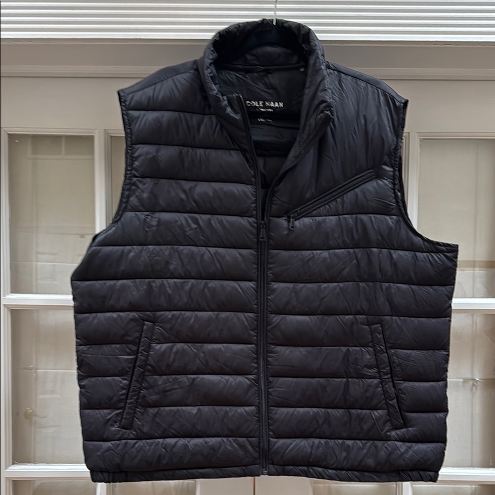 Cole Haan Black Puffer Vest Quilted Design